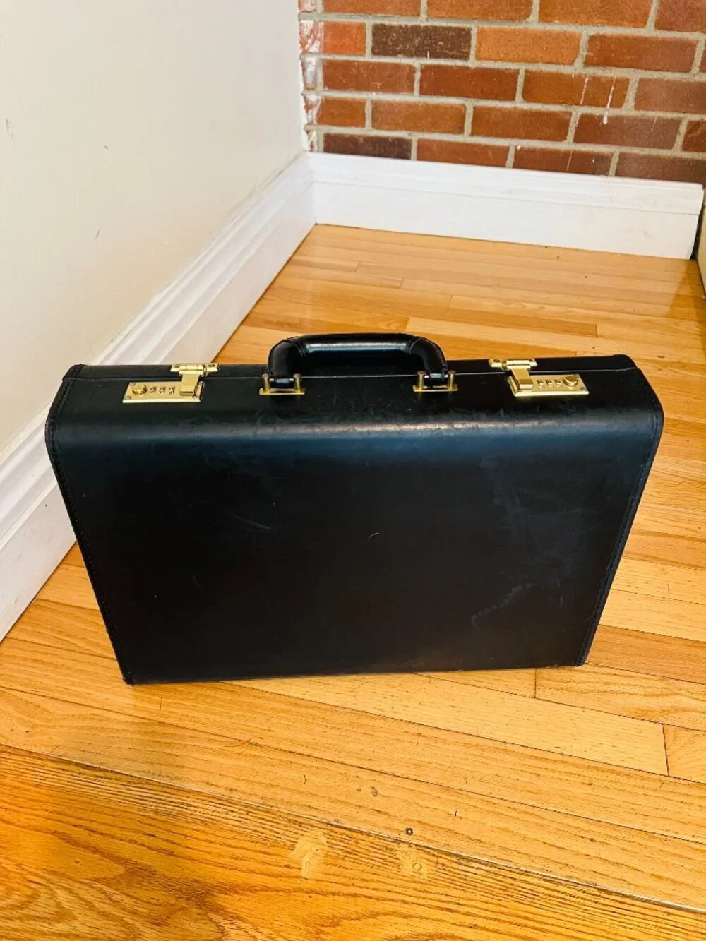 Coach Black Leather Hard Sided 4.5
